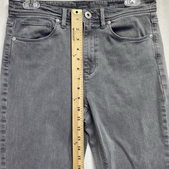 J.Jill Denim High Rise Straight Leg Jeans Women Size 6 Gray Onyx Wash Stretch - Picture 5 of 16